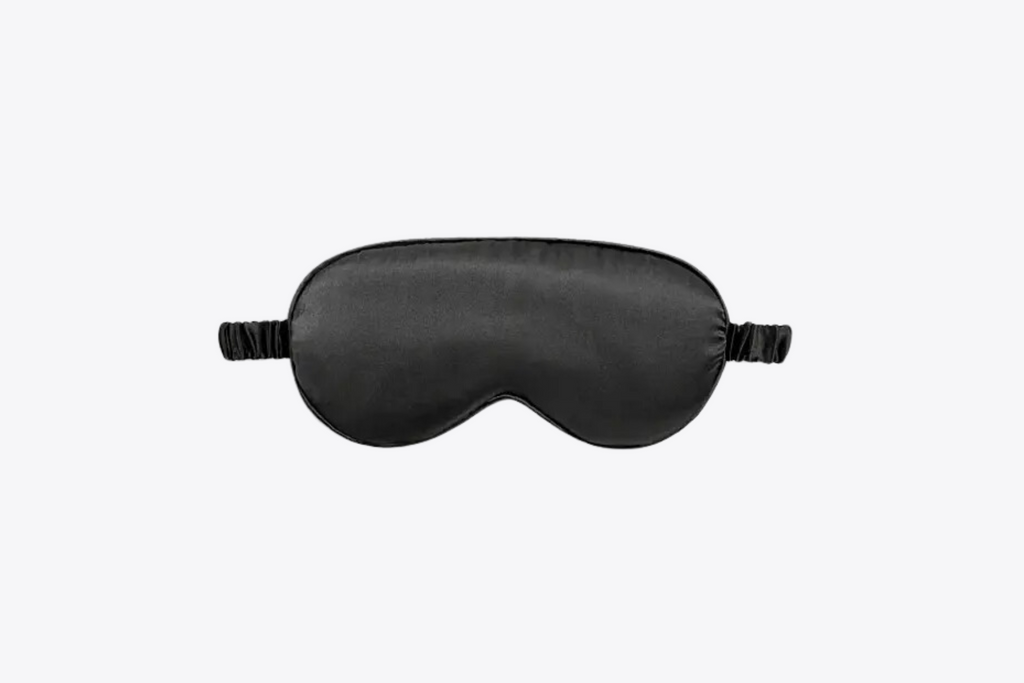 Beautiful luxury black silk eye mask for sleeping good sleep gift